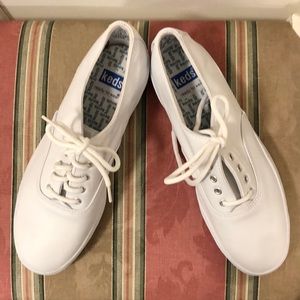 Keds White Leather Sneakers.